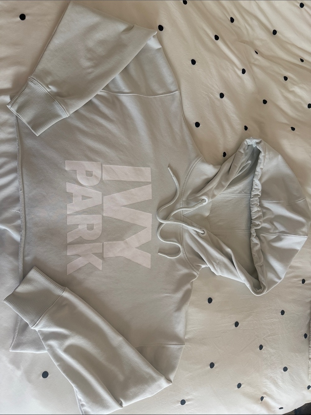 IVY PARK Cream Logo Pullover Hoodie